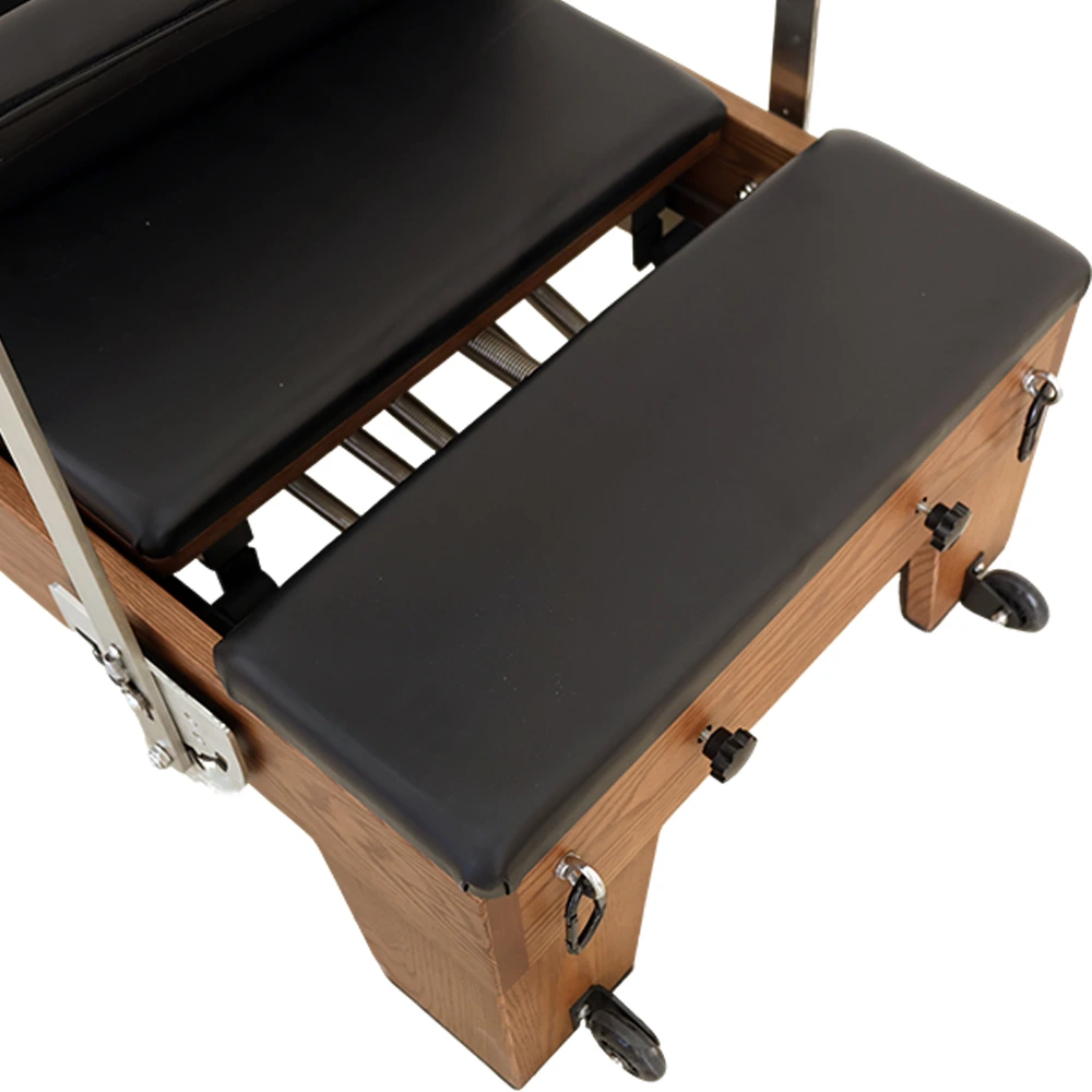 SourcePro Walnut Wood Reformer detail photo 5 — Solid Hardwood construction close-up