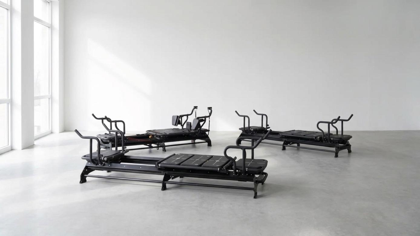 SourcePro Megaformer lineup in studio environment — 8 aluminum models